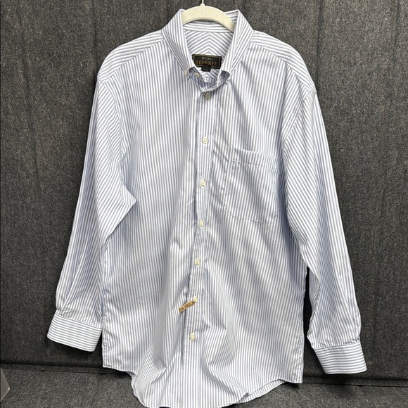 Jos. A. Bank Blue and White Casual Button Down Shirt - Picture 1 of 3